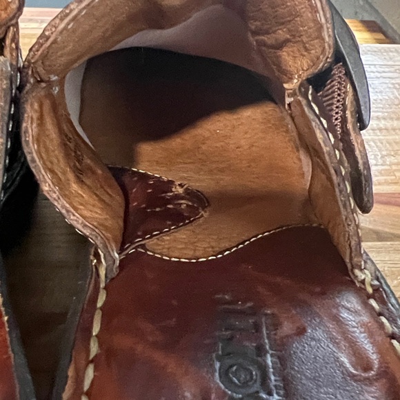 Børn Brown Leather Slide Clogs Size 8 - Picture 10 of 15